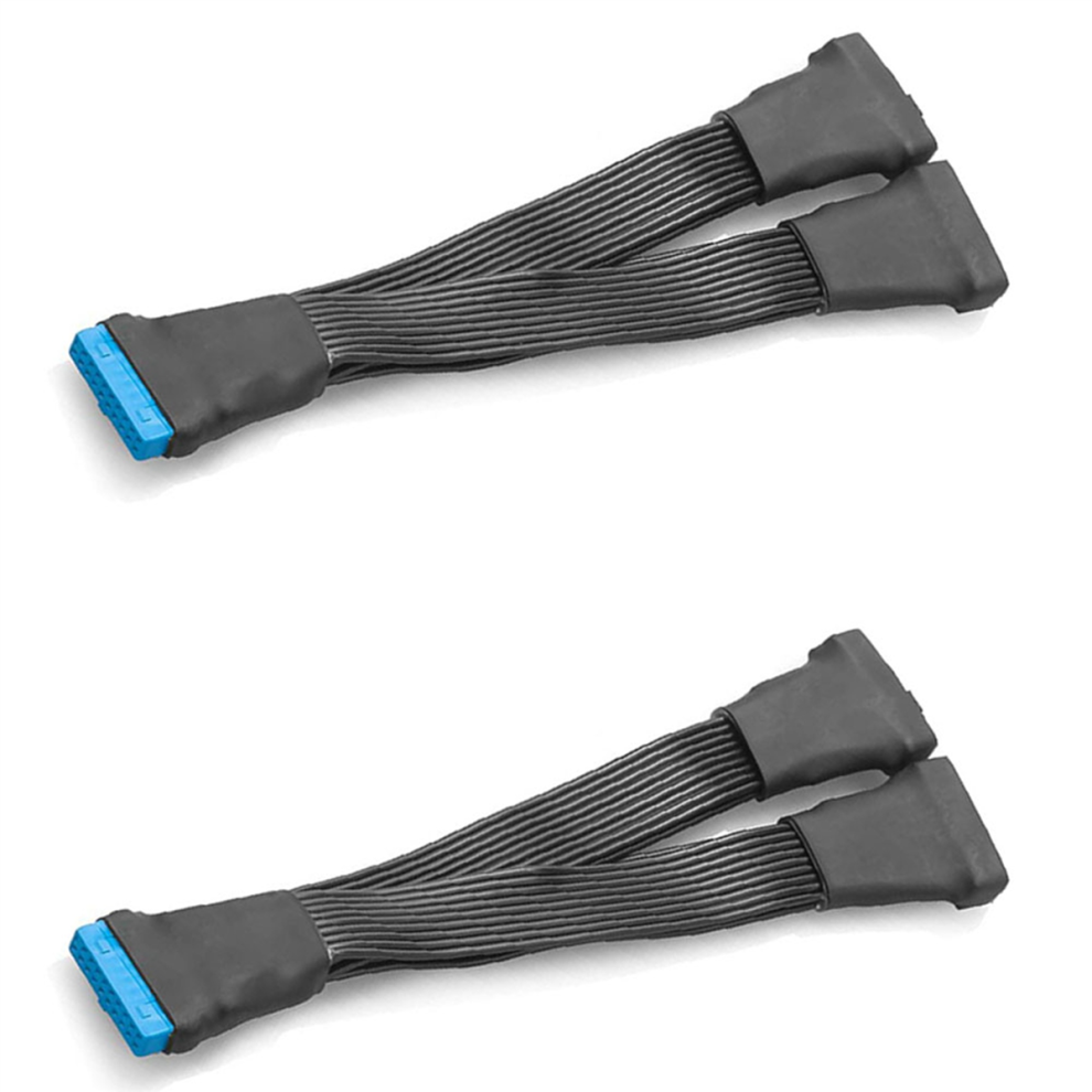 4Pcs Motherboard Usb 3.0 19Pin Header 1 To 2 Extension Splitter Cable,12Cm 19Pin Internal Extension Header Adapter Cable 4762149471559