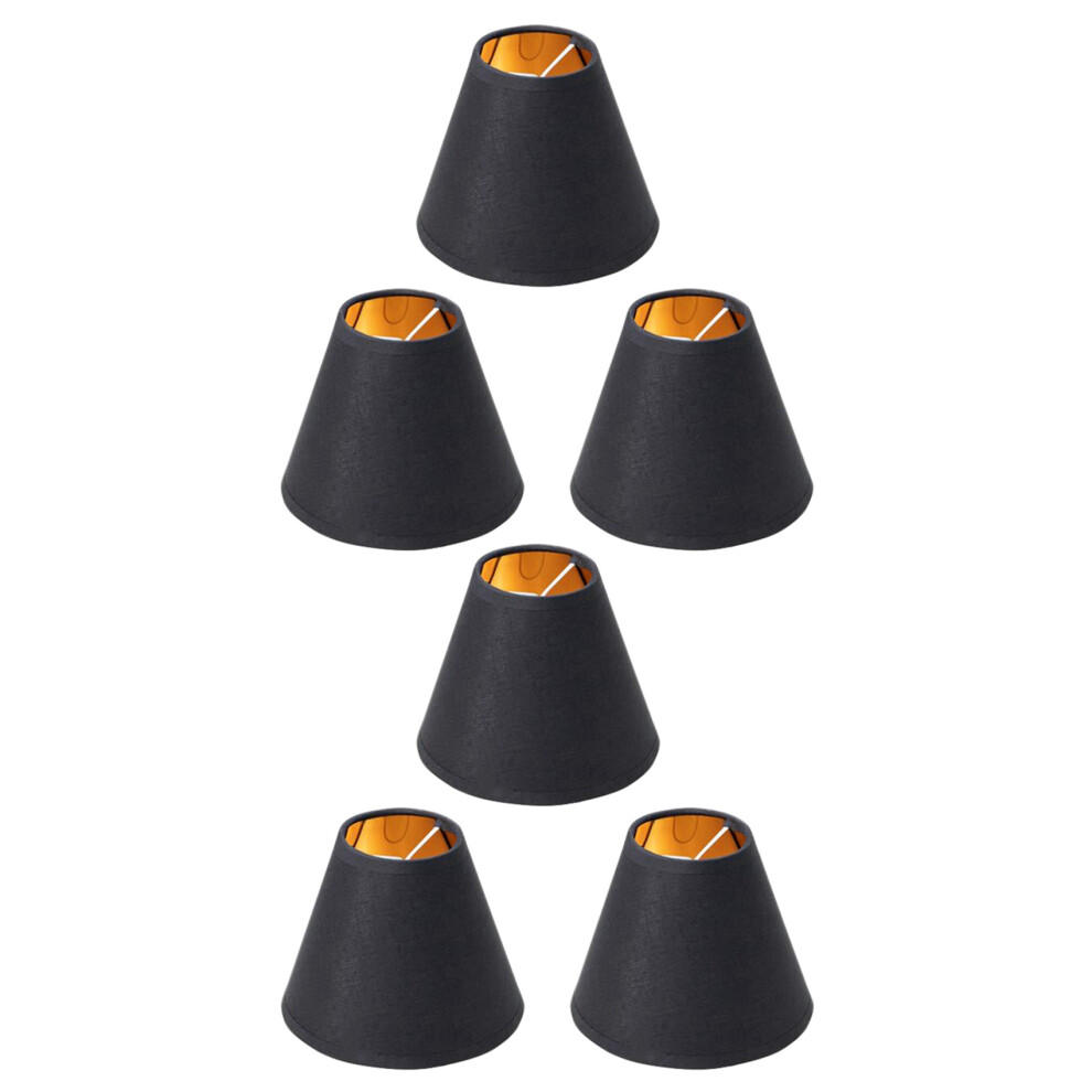 6X Small Lamp Shade Chandelier Shade Small Lamp Shade Clip for Candelabra Bulbs Table Chandelier Wall Lamp