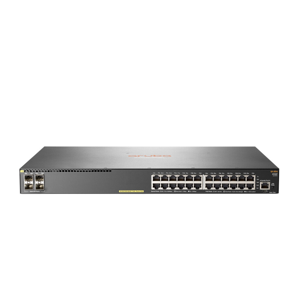 Hpe Aruba 2930F 24G Poe+ 4Sfp Managed L3 Gigabit Ethernet (10/100/1000) Power Over Ethernet (Poe) 1U Grey 190017005515