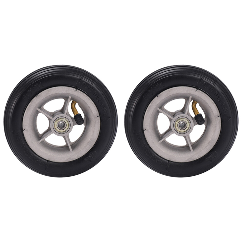 2Pcs 6X1 1/4 Tyre 150Mm Scooter Inflation Wheel Tube Tyre For Electric Scooter Black 4762224608610