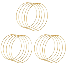 15 Pack 14 Inch Metal Floral Hoop Wreath Macrame Gold Hoop Rings for DIY Wreath Decor