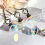 8 Pieces Artificial Crystal Ceiling Fan Pull Chains Pull Chain Extension with Connector for Light Ceiling Fan Desk Lamp 9