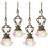 8 Pieces Artificial Crystal Ceiling Fan Pull Chains Pull Chain Extension with Connector for Light Ceiling Fan Desk Lamp 5
