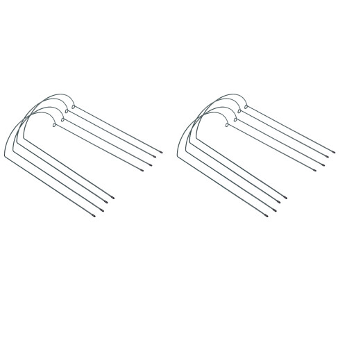 8 Pack Plant Support Stake Metal Garden Plant Stake Green Half Round ...
