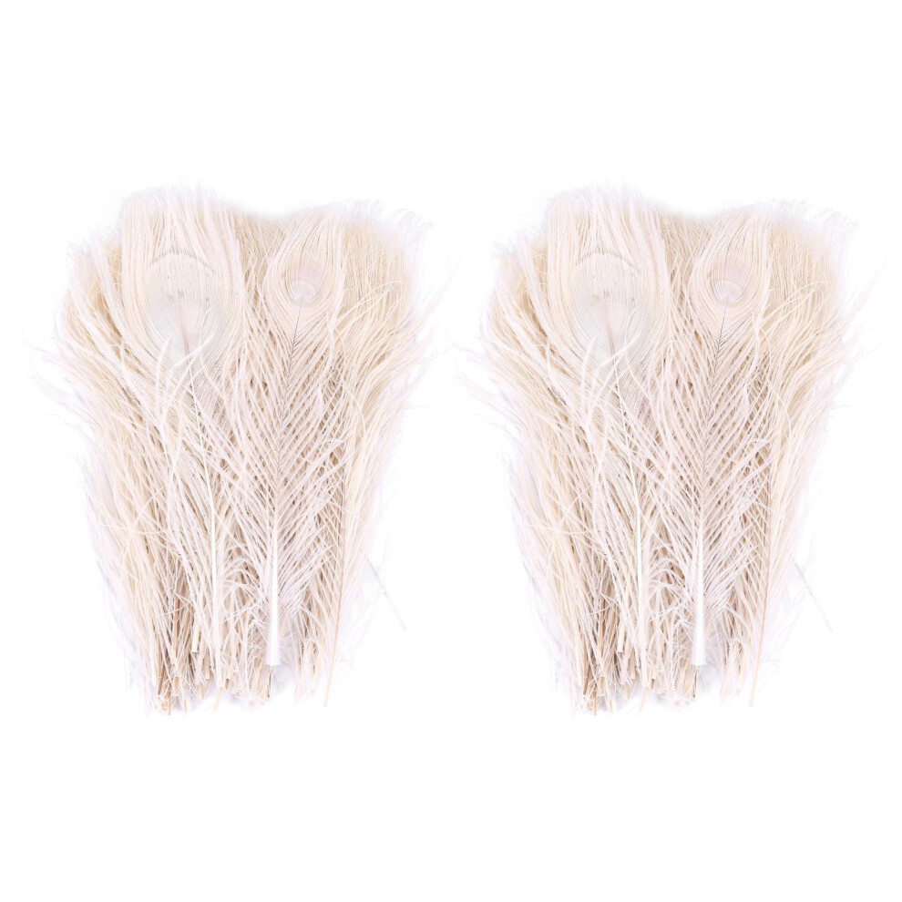100 PCS/Natural White Feathers in the Eye, 10 to 12 Inches of the Feather Wedding Decoration