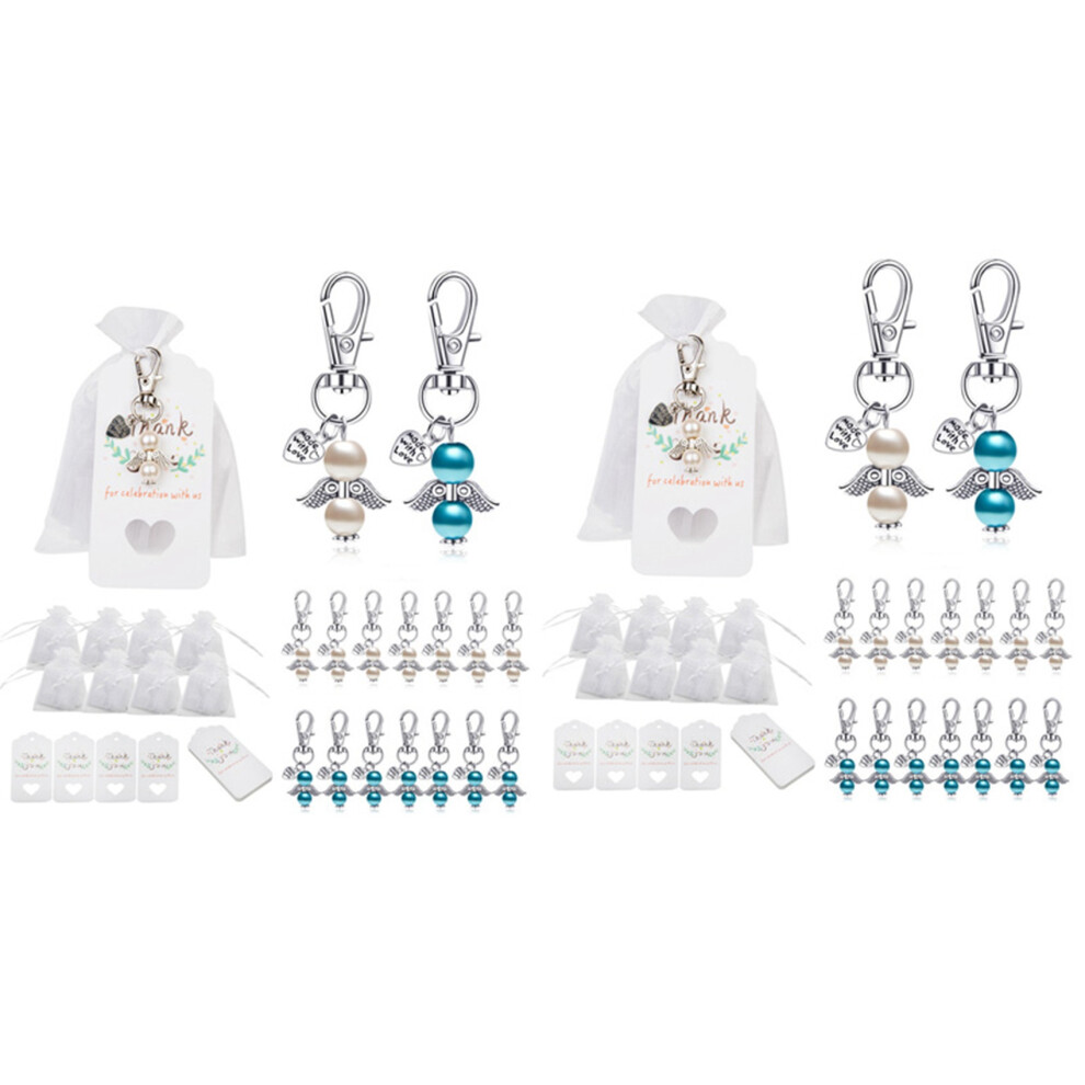 96 Baptism Sets Favor Souvenir Favors Wedding Angels + Organza Bags + Baptism Gift Pendants Tlily
