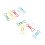 200Pcs Bone Shape Multicolor Metal Paper Clips 5