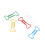 200Pcs Bone Shape Multicolor Metal Paper Clips 3