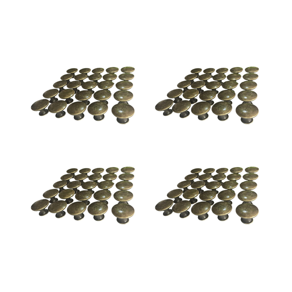 100Pcs Vintage Door Drawer Knobs 30Mm Antique Kitchen Cabinet Cupboard Handles, For Dresser And Cabinet, Old Bronze 4762224667426