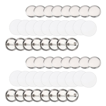 1200 piezas para hacer botones en blanco, kit de pines de 25 mm (1 pulgada), piezas metálicas para insignias, para máquina de hacer botones