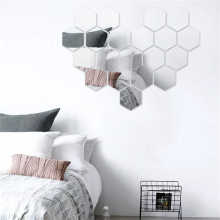 5X Mirror Wall Sticker Rectangle Self Adhesive High Quality Furniture Films Mirror Foil 50X50cm
