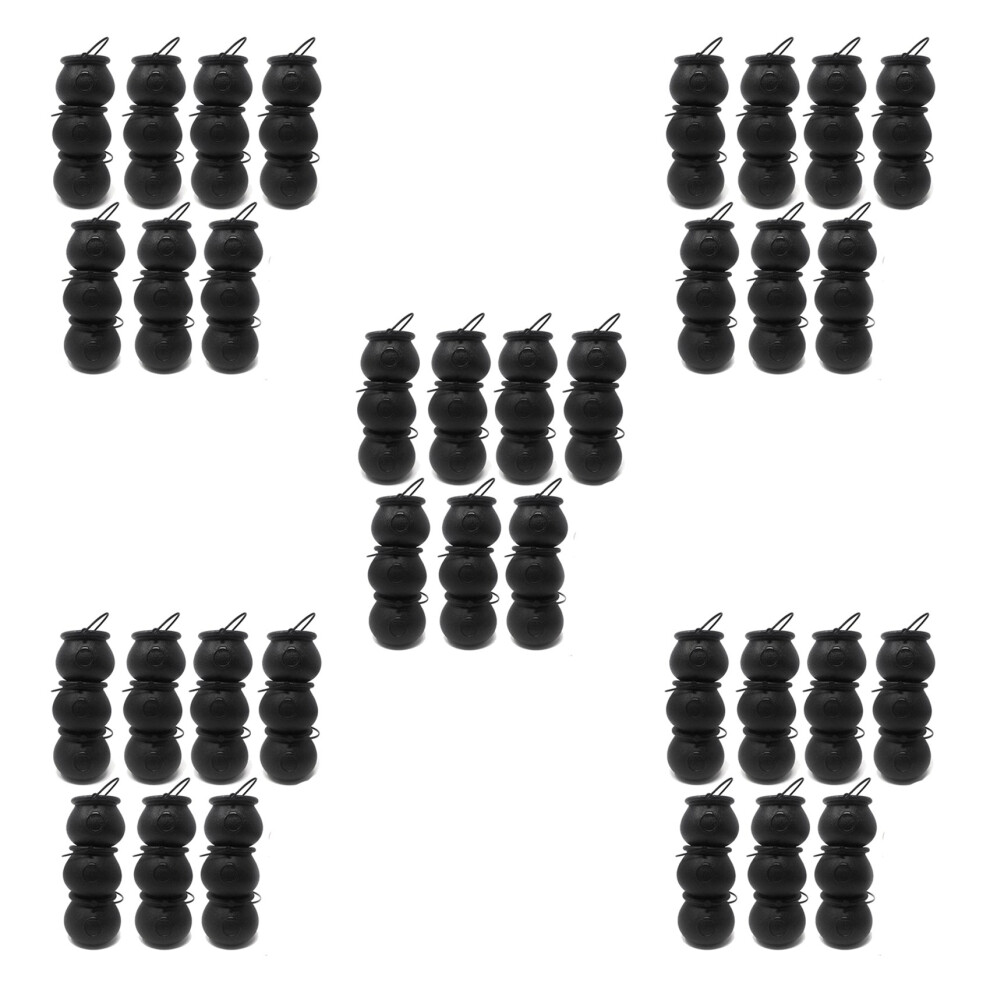 120 Pack Plastic Black Witch Candy Bowls Cauldrons,Pot with Handle ,for Halloween, Easter, St 's Day Party Favors