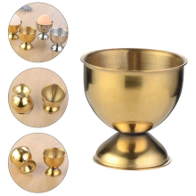 8X Egg Cups Set Stainless Steel Eggs Hard Boiled Eggs and Soft Tray Tool Holders Kitchen, Gold