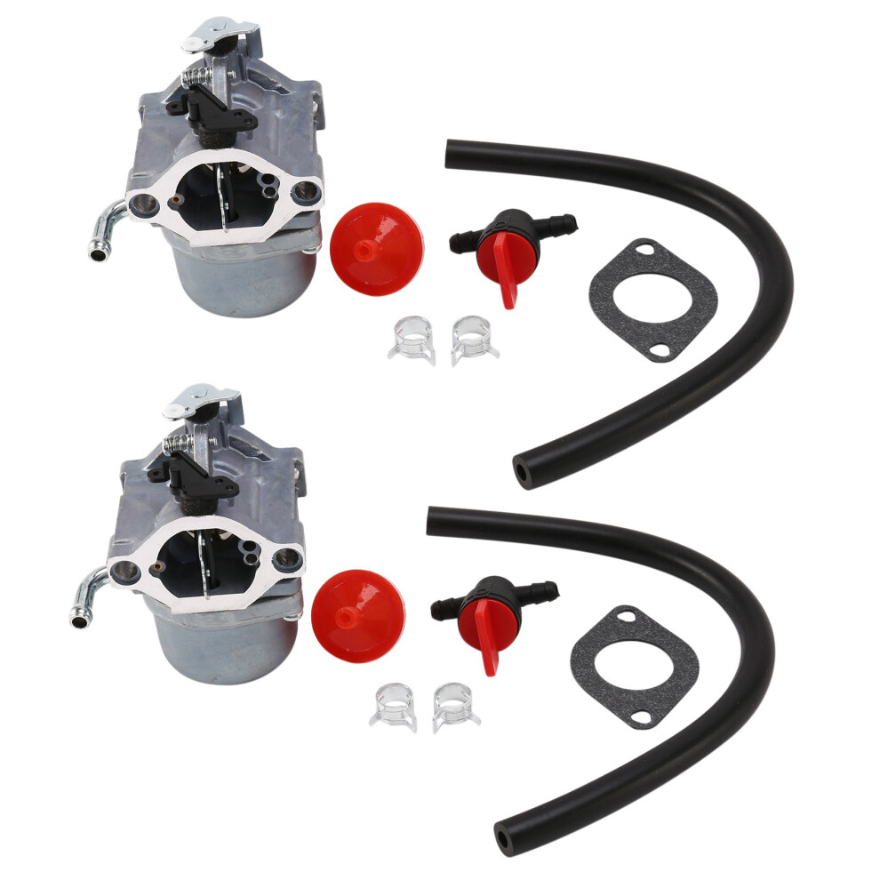 2X 590399 Carburetor For & Stratton 796077 Lawn Mower Engine With Gasket Fuel Line Filter Valve 4762224609617