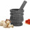 2X Granite Pattern Pestle Set Stone Spice Grinder Solid Grinder Cooking Set 3