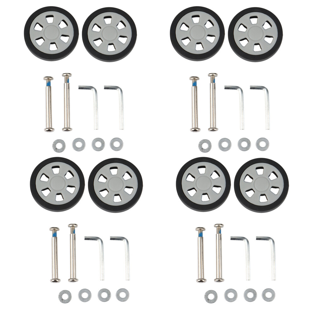 8x Luggage Accessories Wheels Aircraft Suitcase Pulley Rollers Mute Wheel Wear-Resistant Parts Repair 55X12mm-image-OPC-PC2N8TV-NEW