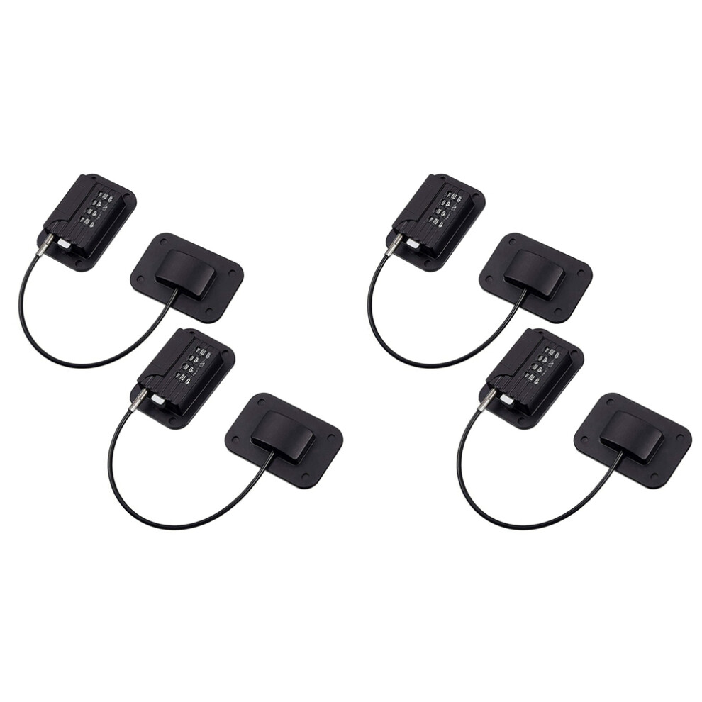 Tlily 4 Pack Refrigerator Lock Combination Coded,Fridge Lock For Kids Safe, Child Safety Cabinet Window Locks, Baby Door Lock