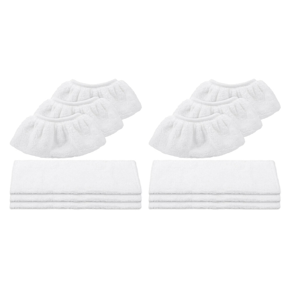 Microfiber Cloth Set Compatible for EasyFix Cleaner SC2,SC3,SC4,SC5 (6 for Floor Nozzle+6 for Hand Nozzle)