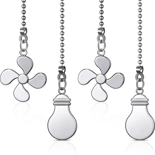 8x Ceiling Fan Pull Chain Fan Extension Chain Fan Chain Pulls Decorative 12 Inch Ceiling Fan Chain Extender Ornament D 2