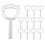 3X Meat Scraper Bone Dust Scraper Bone Scraper White Scraper Bone Dust Remover Square Bone Dust Scraper 1