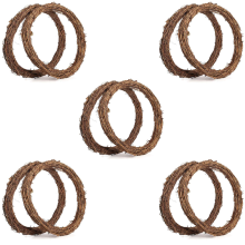 10PCS 14 Inch Grapevine Wreaths Wreath Rattan Wreath Garland for DIY Christmas Craft or Wedding Decors