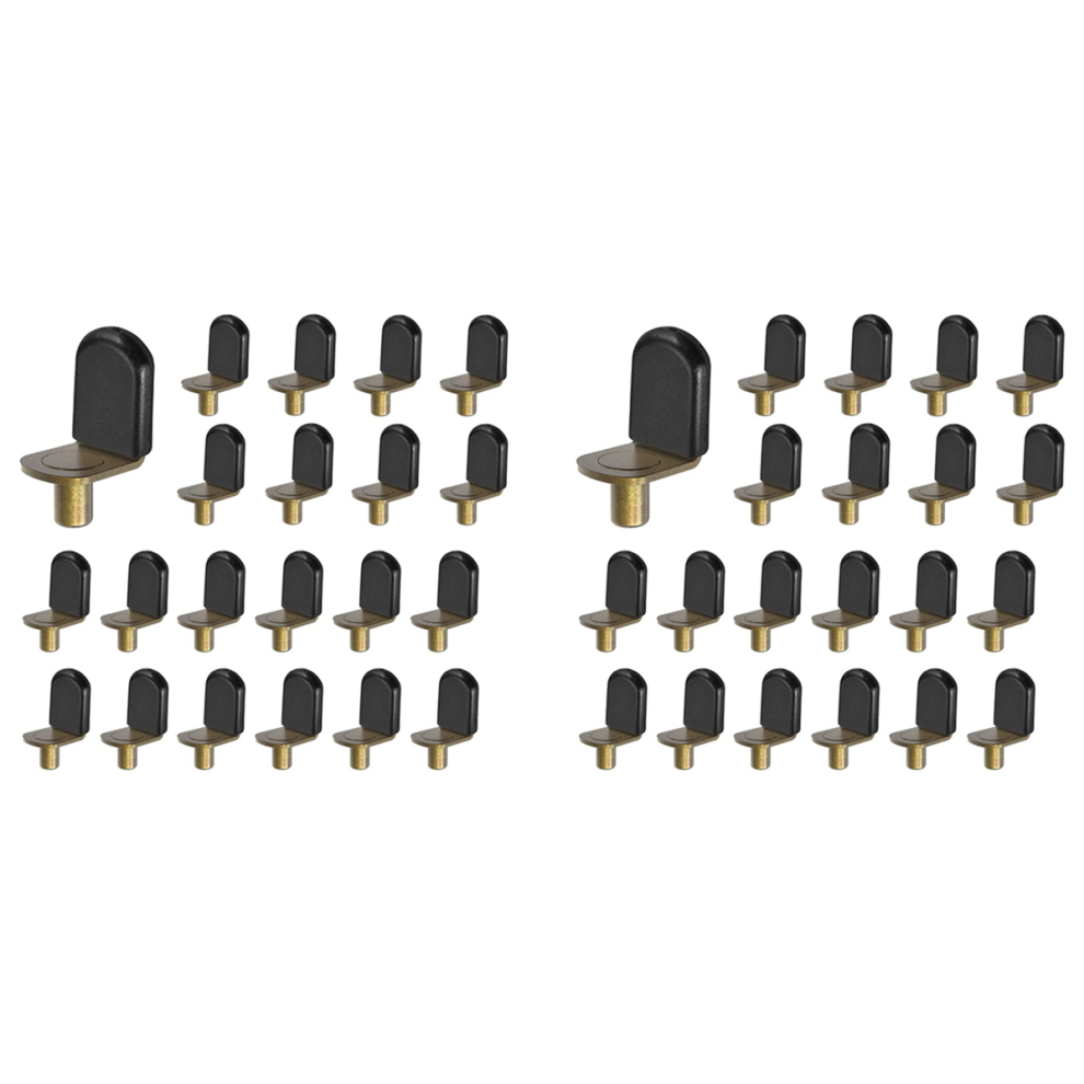 Bronze Shelf Pins, Glass Supports Furniture Cabinet Closet Bookcase Shelf Bracket-Style Pegs 60 Pack. 4762149471344