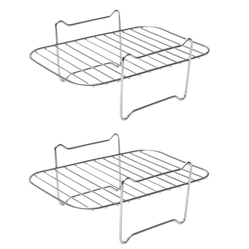 2X Rack for Ninja DZ201/DZ401 Foodi Accessories Stainless Steel Multi-Layer Stackable Dehydrator Rack