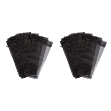 60Pcs Black Organza Wine Bottle Bags, Sheer Mesh Bottle Gift Pouches Wine Covers Dresses with Drawstring for Halloween