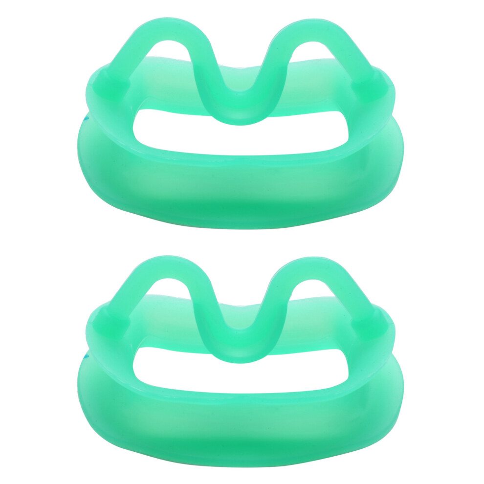 Tlily Green 2X New 1Pc Dental Retractor Silicon Intraoral Lip Cheek Retractor Mouth Opener Cheek Expand Dental Orthodontic
