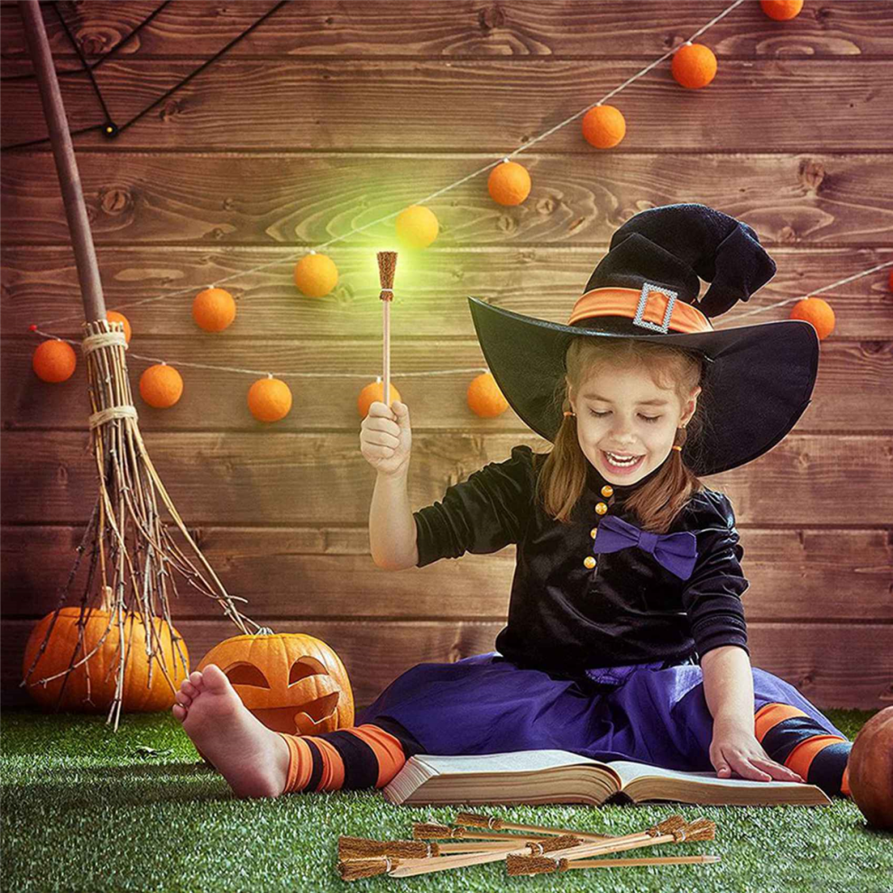 Tlily 96 Pcs Witch Broom Pencils For Halloween Broomstick Ballpoint Pencils Halloween Party Favors Witch Broom Prop Writing