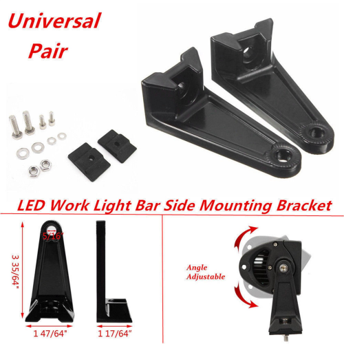 4X Universal Brackets Mounting LED Base Brackets for LED Light Bar Side Mount Bracket 2