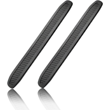 Car Bumper Protector Rubber Strips, Carbon Fibre Front and Rear Side Bumper Guard Cover for SUV MPV Pickup Truck, 4 Pcs