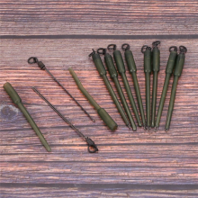 30Pcs Carp Fishing Connector Swivels PVA Tube Bags Stems Solid Bag Stems Lead Insert End Terminal Tackle Mash