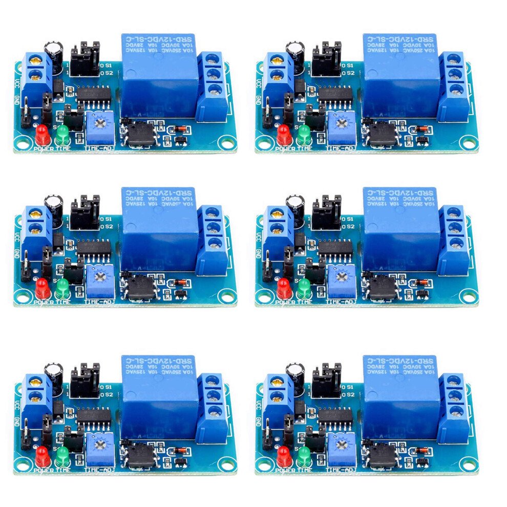 6X 12V Dc Delay Relay Delay Turn On / Delay Turn Off Switch Module With Timer 4762224615090