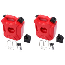 2X Motocicleta Vermelho 3L Tanque de Combustível de Plástico Reserva Gasolina Carro Reserva Recipiente Tanques de Gasolina Canister ATV UTV