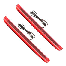 2X Yleiskäyttöinen Auton Moottoripyörä Punainen 12V 20 LED 3RD Korkealle Asennustava Jarruvalo Takajarruvalo