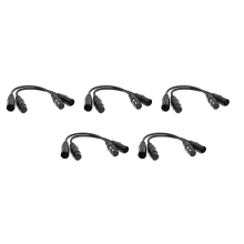 5X XLR Male 3 Pin to XLR Female 5 Pin & XLR Female 3 Pin to XLR Male 5 Pin Audio Cable, for Microphone DMX Stage Light