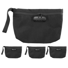 4x Geldzak met slot, 11x7,5 inch Geldzak voor op reis, Duurzame geurbestendige tas met rits voor contant geld