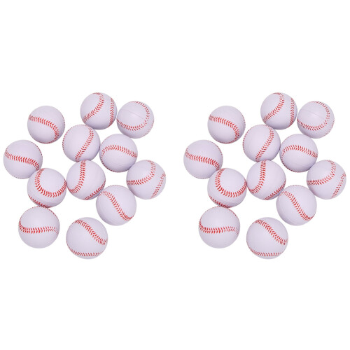 Pacote com 24 bolas de espuma para beisebol e softball de 9 polegadas para treinamento adulto e juvenil, para arremesso e captura