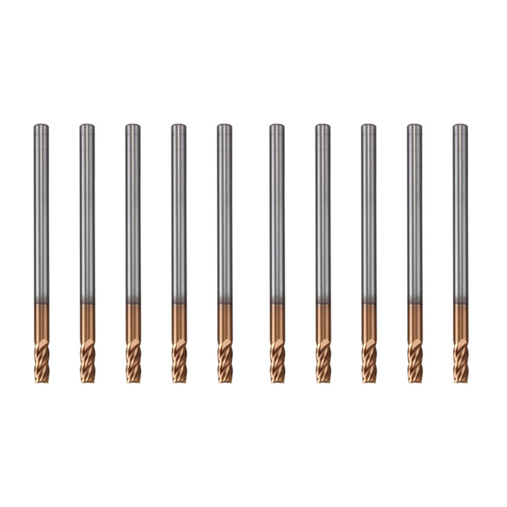 10Pcs 3Mm Solid Carbide Endmills Endmill D3x8xd4x50l 4Flute Side Milling Slotting Profiling Face Mill Standard Length 4762224663749