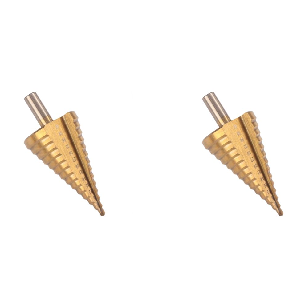 2X Hss Step Cone Drill Bit - 4-42Mm 14 Sizes Round Hole Cutter Tool High Speed Steel 4762149470064