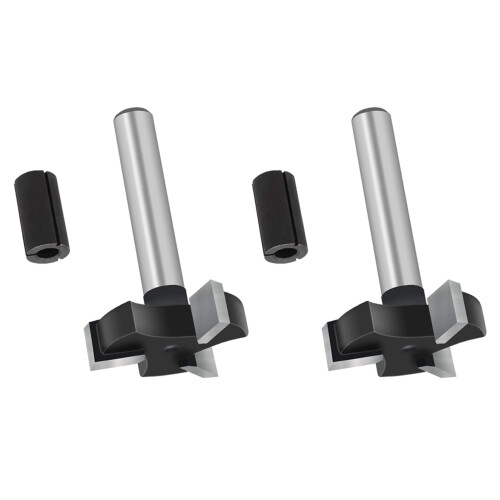 2X CNC Spoilboard Surfacing Router Bits, 1/4 Inch 1 Inch Cutting Diameter, Slab Flattening Router Bit Planing Bit