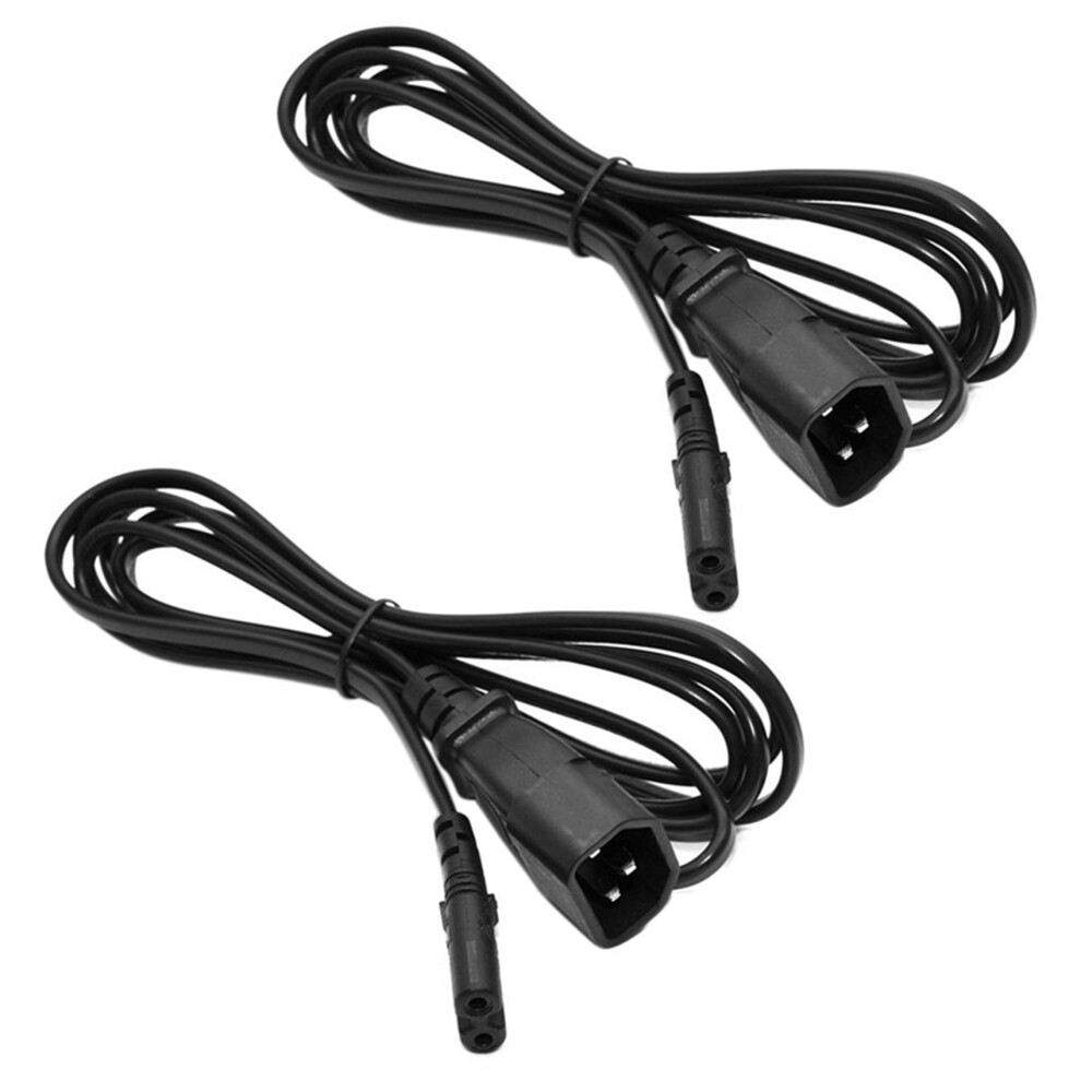 Photos - Cable (video, audio, USB) 2X IEC 3-Pin C14 Male to C7 Female Converter Adapter Cable for PDU UPS Kettle(2.0M)