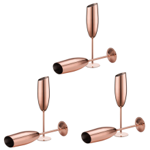 6 Stainless Steel Champagne Wine Glasses Unbreakable Shatterproof