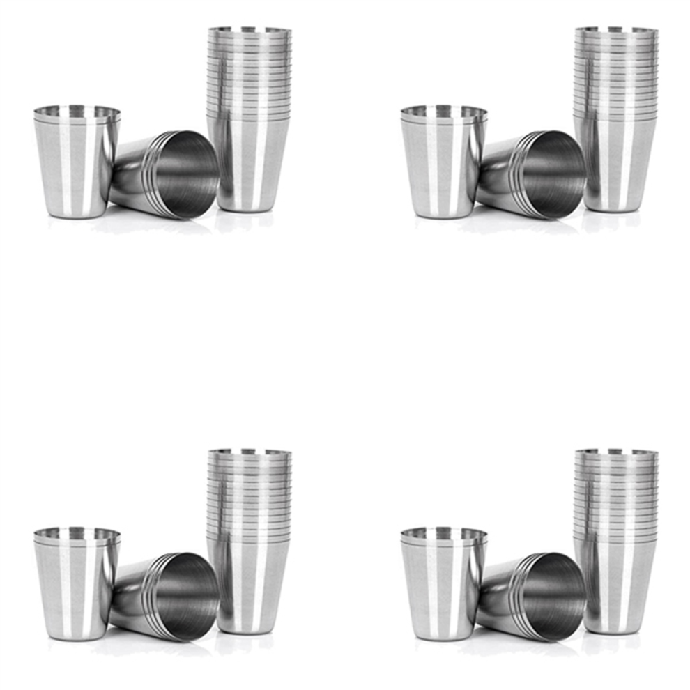60 Pcs Stainless Steel Shot Glasses Drinking ,30Ml(1Oz) Camping Travel Coffee Tea Cup,for Whiskey Liquor