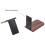 4Pcs Wooden Bookends with Metal Base Heavy Duty Black Walnut Book Stand with Anti-Skid Dots for Office Desktop 5
