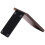 4Pcs Wooden Bookends with Metal Base Heavy Duty Black Walnut Book Stand with Anti-Skid Dots for Office Desktop 4