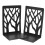 Book Ends for Heavy Books,Book Shelf Holder Home Decorative, Metal Bookends Black 2 Pair,Bookend Supports, Book Stoppers 7