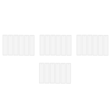 24 Pcs/Set 5.7 Inch Rectangle Silicone Bookmark Mold DIY Bookmark Mould Making Epoxy Resin Jewelry Craft Transparent