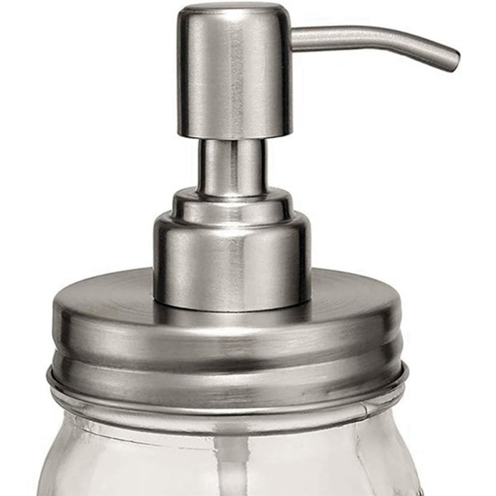 8 Pack Mason Jar Soap Dispenser Lids with Pumps,Lotion Soap Dispenser Lids for 16Oz Regular Mouth Mason Jar Decor,Silver